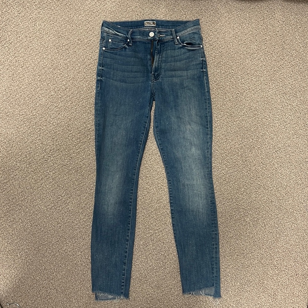 Mother stunner zip ankle step fray